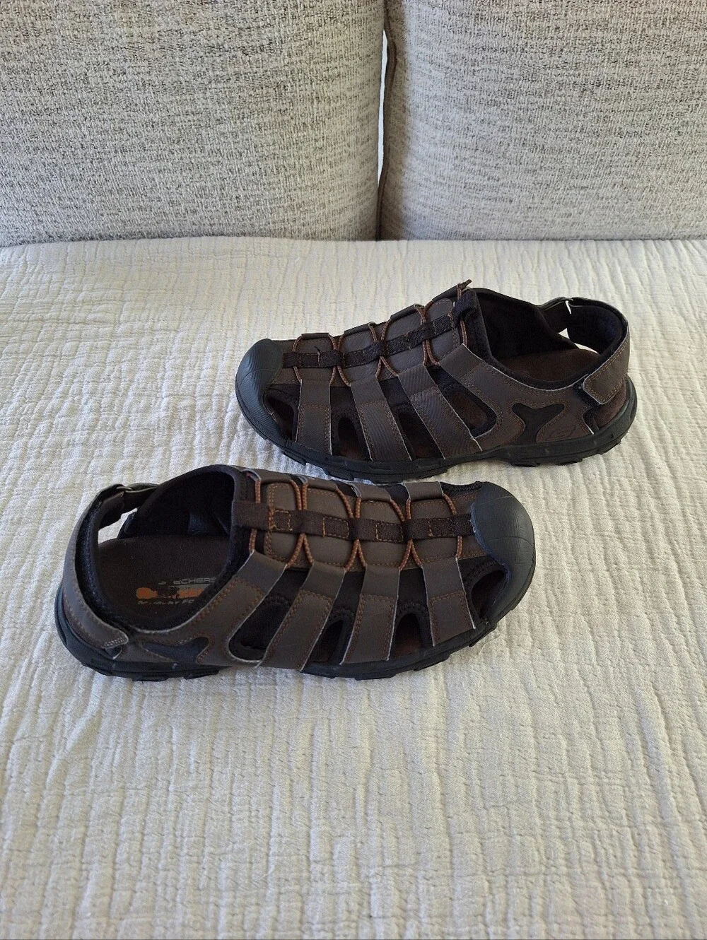 Skechers Brown Men's Closed-Toe Fisherman Sandals